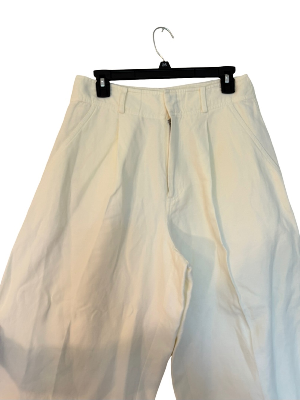 Apiece Apart Ivory High-Rise Wide Leg Bari Trouser Pant Size 6 - Picture 3 of 6
